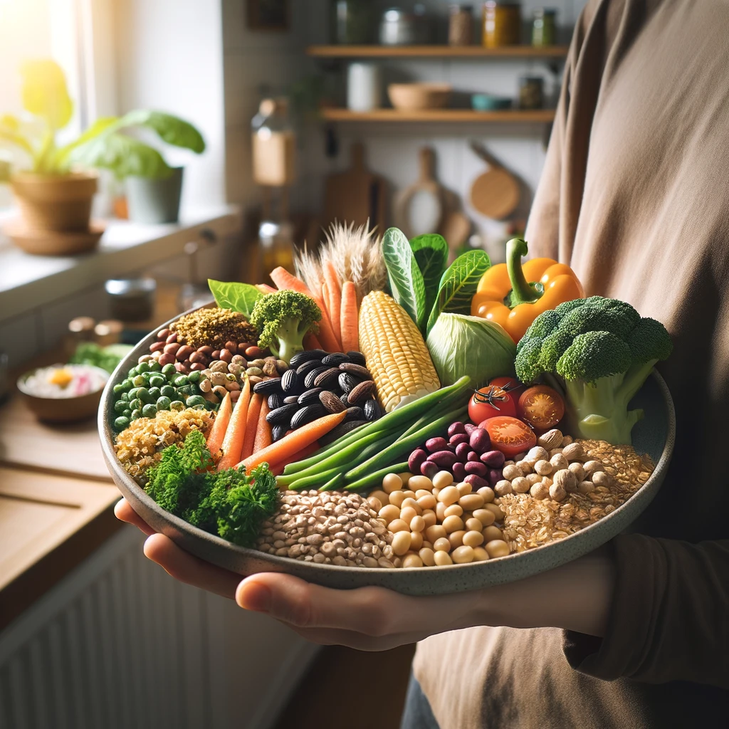 platter full of veggies